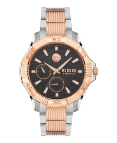 Shop Versus By Versace Men's Dtla Two Tone Stainless Steel Bracelet Watch 46mm