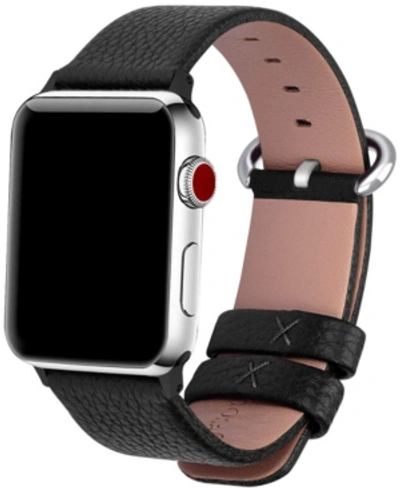 Shop Nimitec Women's Solid Color Leather Apple Watch Strap 38mm In Black