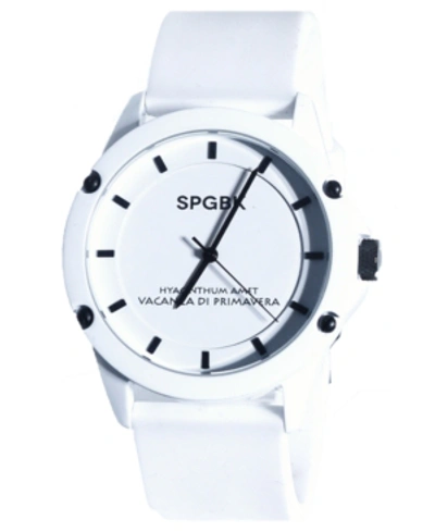 Shop Spgbk Watches Unisex Country Club White Silicone Band Watch 44mm