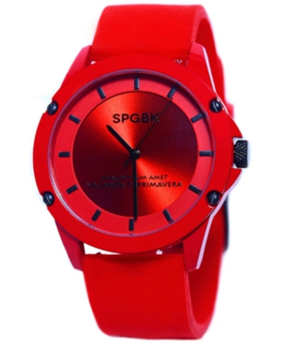 Shop Spgbk Watches Unisex Foxfire Red Silicone Band Watch 44mm