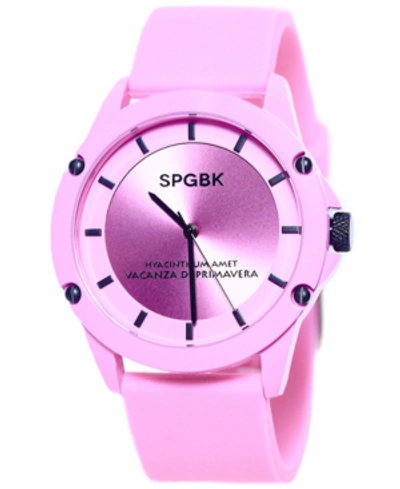 Shop Spgbk Watches Unisex Hillendale Pink Silicone Band Watch 44mm In Lilac Pink