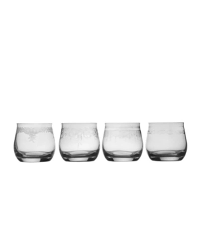 Shop Mikasa Amelia Double Old Fashioned Glasses Set Of 4, 11.5 oz In Clear