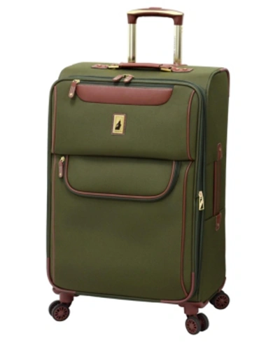 Shop London Fog Westminster 25" Expandable Check-in Spinner In Olive