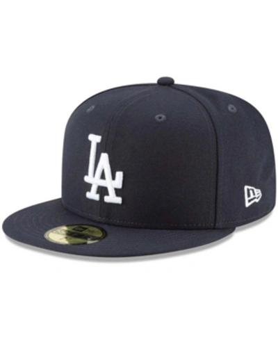 Shop New Era Los Angeles Dodgers Fashion Color Basic 59fifty Fitted Cap In Navy