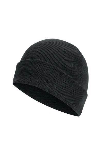 Shop Absolute Apparel Knitted Turn Up Ski Hat In Black