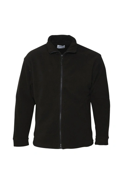 Shop Absolute Apparel Mens Brumal Full Zip Fleece Jacket In Black