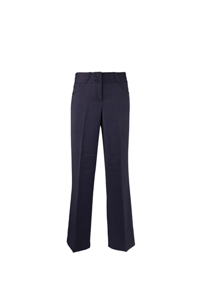 Shop Alexandra Womens/ladies Icona Wide Leg Formal Work Suit Pants/trousers (navy) In Blue