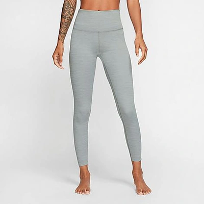 Shop Nike Women's High-waisted Cropped Yoga Luxe Infinalon Leggings In Particle Grey/heather/platinum Tint