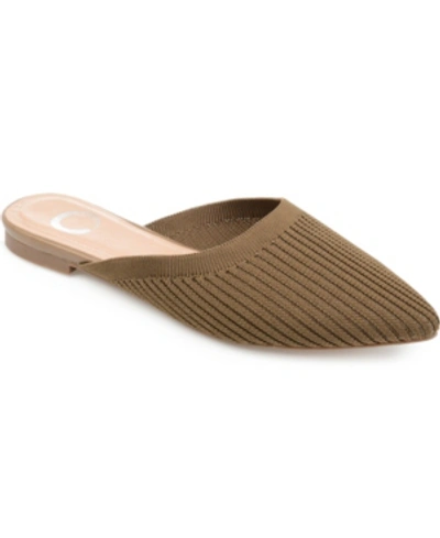 Shop Journee Collection Women's Aniee Knit Mules In Taupe