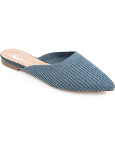 Shop Journee Collection Women's Aniee Knit Mules In Blue