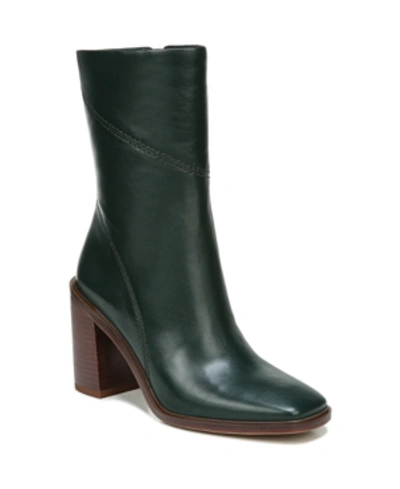 Shop Franco Sarto Stevie Mid Shaft Boots Women's Shoes In English Green Leather