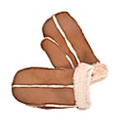 Owen Barry Sheepskin Mittens M02 Tan Cream Curly O/s In Curly