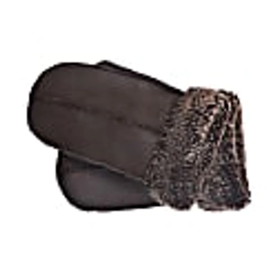Owen Barry Sheepskin Mittens M02 Brown Hurricane Napalan O/s In Napalan