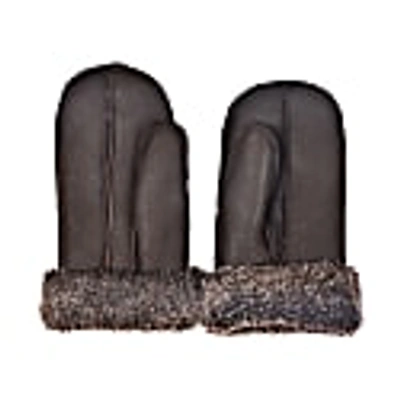Owen Barry Sheepskin Mittens M02 Brown Hurricane Napalan O/s In Napalan