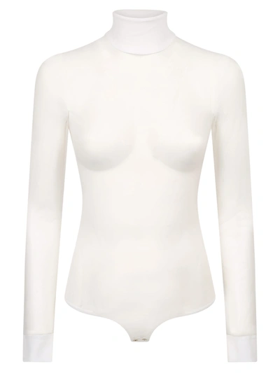 Shop Burberry Body Semi Trasparente In White