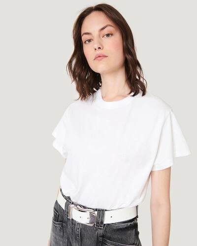 Shop Iro Tabitha Short Sleeve Crew Neck T Shirt In White