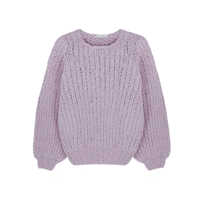 Shop Jw Anderson Bubble Lilac Chunky-knit Wool Jumper In Purple