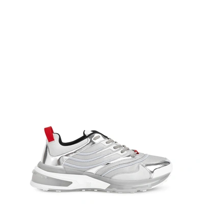 Shop Givenchy Giv 1 Silver Panelled Sneakers