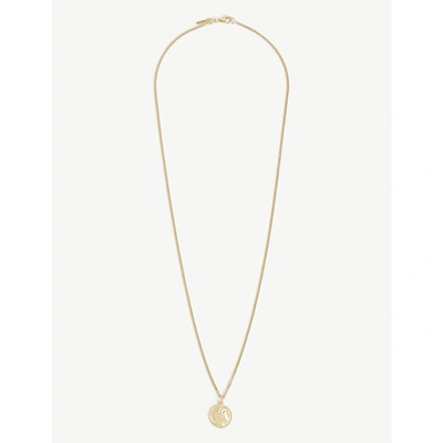 Shop Emanuele Bicocchi Mens Gold Head 24ct Yellow Gold-plated Sterling-silver Chain Necklace