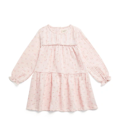 Shop Albetta Sparkle Floral Dress (6-24 Months) In Pink