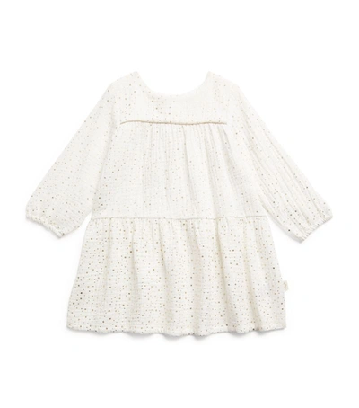 Shop Albetta Star Print Dress (6-24 Months) In Gold