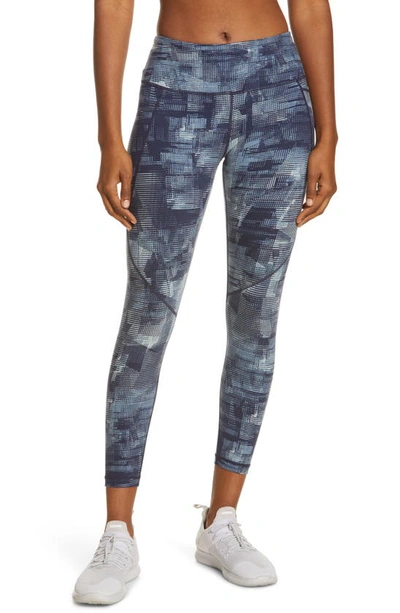 Shop Sweaty Betty Power Pocket Workout Leggings In Navy Blue Frame Print