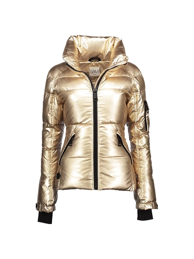 Shop Sam Freestyle Down Nylon Puffer Jacket In Gold