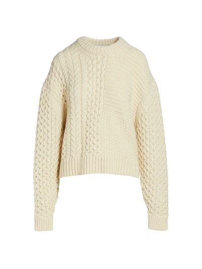 Shop Proenza Schouler White Label Patchwork Knit Sweater In Cream