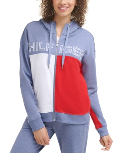 ethiek Acquiesce Betasten Tommy Hilfiger Sport Women's Colorblocked Hoodie In True Blue Heather |  ModeSens