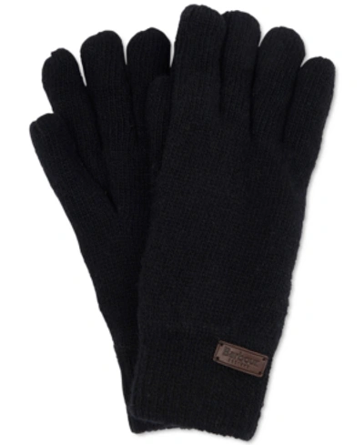 Shop Barbour Men's Carlton Knit Gloves In Black