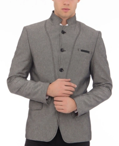 Shop Ron Tomson Men's Modern Symmetric Button Closure Sports Jacket In Gray
