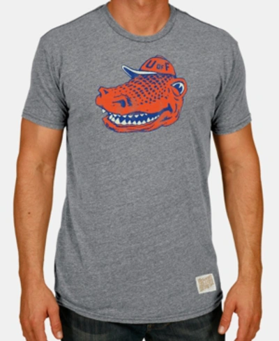 Shop Retro Brand Men's Florida Gators Retro Logo Tri-blend T-shirt In Heather Gray