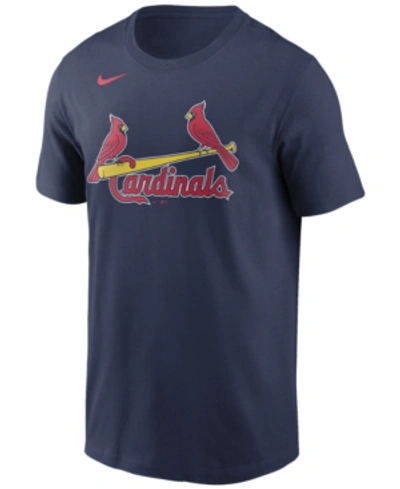 Shop Nike St. Louis Cardinals Men's Swoosh Wordmark T-shirt In Navy