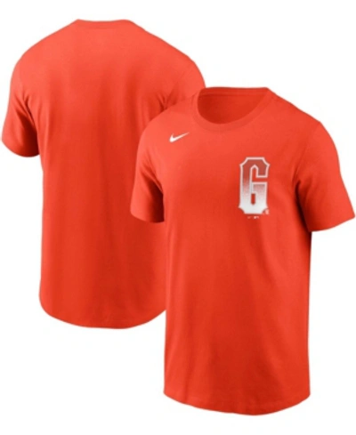 Shop Nike Men's Orange San Francisco Giants City Connect Wordmark T-shirt