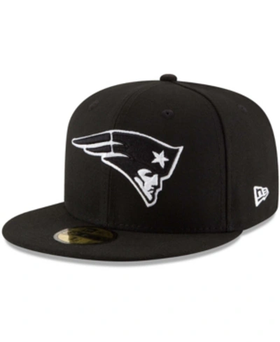 Shop New Era New England Patriots B-dub 59fifty Fitted Cap In Black