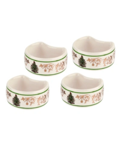 Shop Spode Christmas Tree Napkin Rings, Set Of 4 In Green