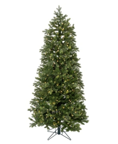 Shop Perfect Holiday 9' Pre-lit Slim Christmas Tree With White Led Lights