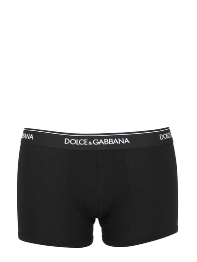 Shop Dolce & Gabbana Pack Of Two Slip In Nero