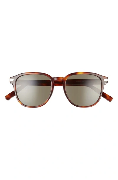 Shop Ferragamo Timeless 53mm Rectangular Sunglasses In Tortoise / Solid Green