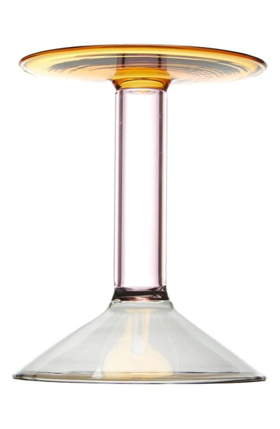 Shop Ichendorf Rainbow Candleholder In Grey/ Pink/ Amber