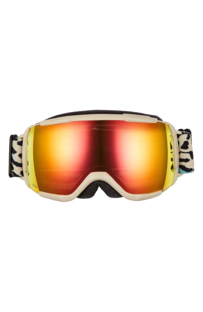 Shop Smith Grom Snow Goggles In Birch Red Mirror
