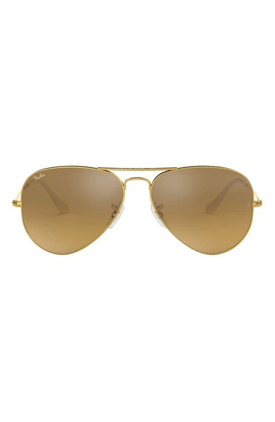 Shop Ray Ban Original 62mm Aviator Sunglasses In Gold
