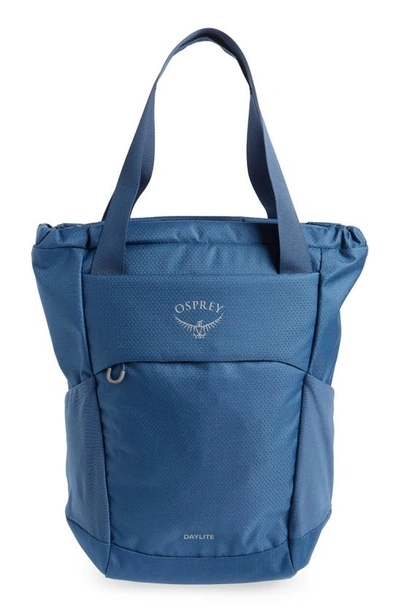 Shop Osprey Daylite Water Repellent Tote Pack In Wave Blue