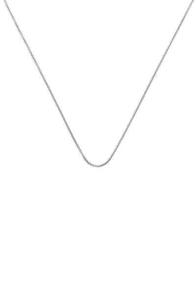 Shop Monica Vinader Box Chain Necklace In Silver