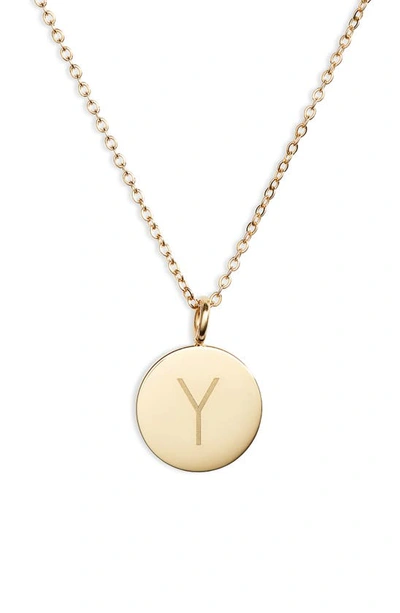 Shop Knotty Initial Charmy Necklace In Gold