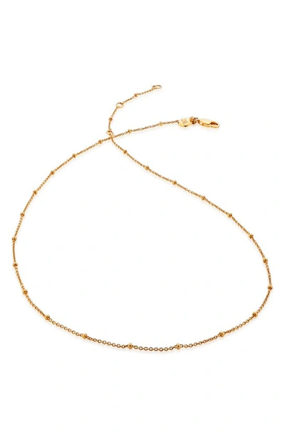 Shop Monica Vinader 16-inch Fine Bead Station Necklace In Gold