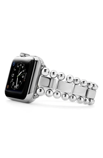 Lagos Smart Caviar Sterling Silver Apple Watch® Watchband In Silver