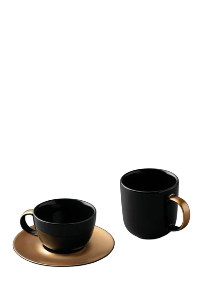 Shop Berghoff International Gem 3-piece Coffee And Tea Set In Black, Gold