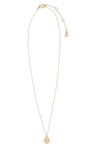 Shop Kate Spade Mini Initial Pendant Necklace In Gold