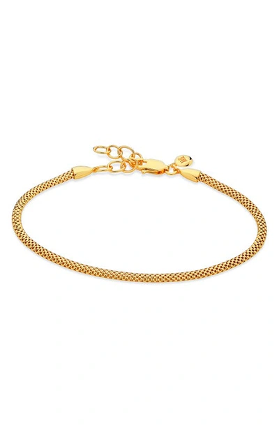 Shop Monica Vinader Heirloom Woven Fine Chain Bracelet In Yellow Gold